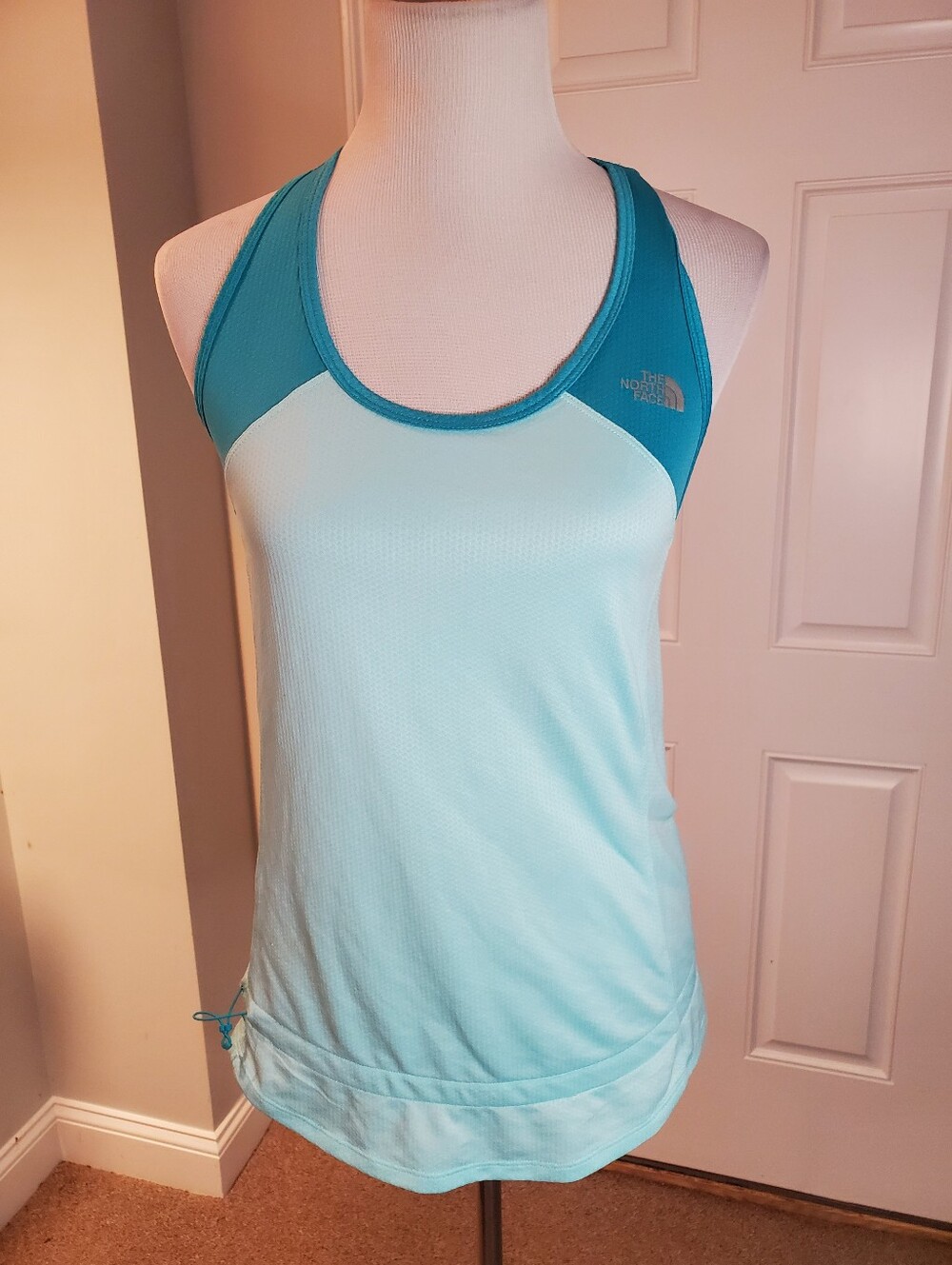 The North Face Aqua and Teal Racerback Performance Tank